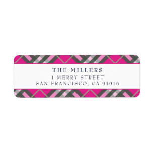 Tartan Kariert Address Labels Weihnachtsfeiertage