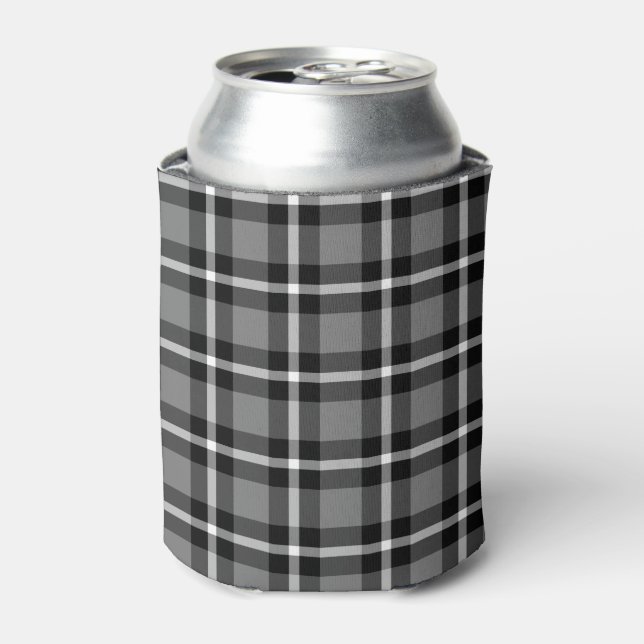 Tartan Kariert Black, Gray & White No. 48 Dosenkühler (Kanne Vorderseite)