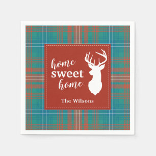Tartan Kariert Christmas Clan Wilson Personalisier Serviette
