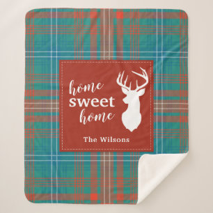 Tartan Kariert Christmas Clan Wilson Personalisier Sherpadecke