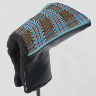 Tartan Kariert Clan Anderson Light Blue Brown Karo Golf Headcover