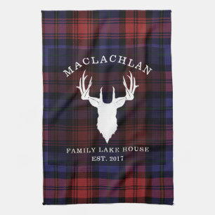 Tartan Kariert Clan MacLachlan Family Lake House Geschirrtuch
