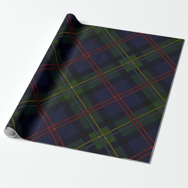 Tartan Kariert Clan Malcolm Scottish Pattern Geschenkpapier (Ungerollt)