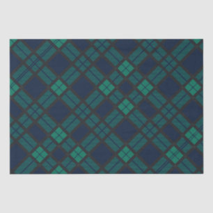 Tartan Kariert Classic Blue Green Seidenpapier