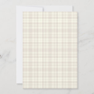 Tartan Kariert Cream & Beige Nr. 66 Feiertagskarte