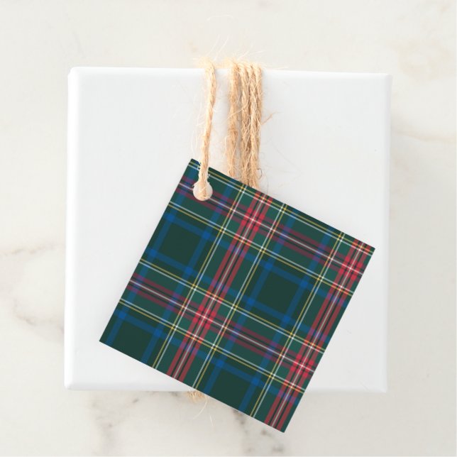 Tartan Kariert Designer Klassischer Weihnachtsurla Geschenkanhänger (Beispiel)