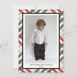 Tartan Kariert Happy Holidays Card zu Weihnachten
