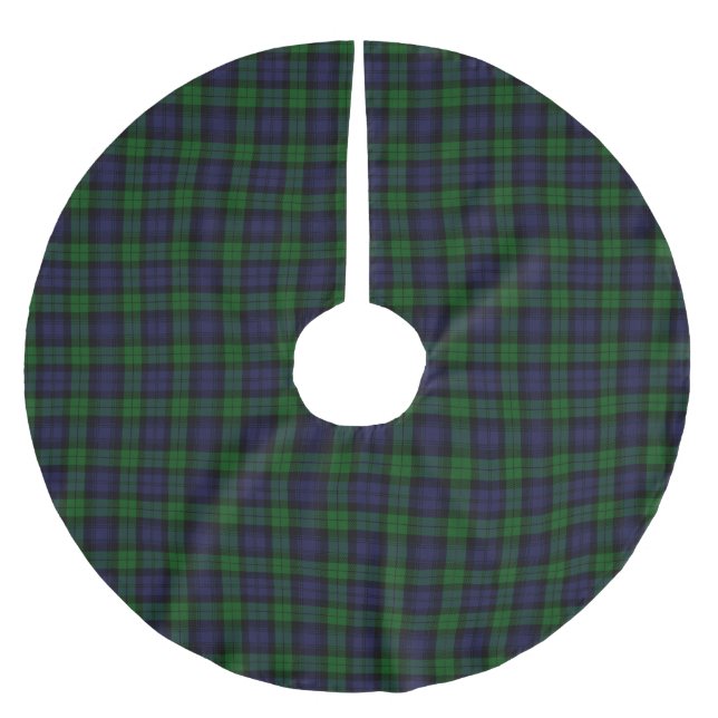 Tartan Kariert Polyester Weihnachtsbaumdecke (Vorderseite)