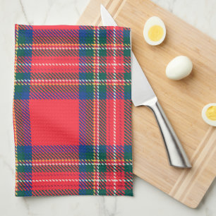 Tartan Kariert Red Classic Weihnachtsfeiertag Geschirrtuch