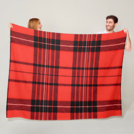 Tartan Kariert Red Traditional Modern Collection Fleecedecke