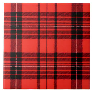Tartan Kariert Red Traditional Modern Collection Fliese