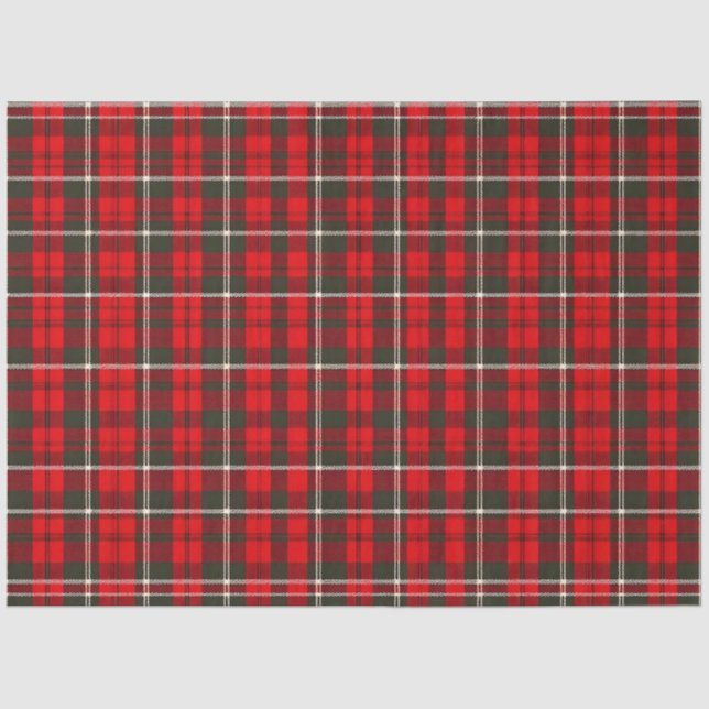 Tartan Kariert Red Traditional Popular Collection Seidenpapier (Vorderseite)