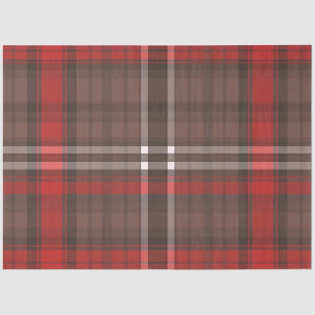 Tartan Kariert Red Traditional Trendy Collection Seidenpapier (Vorderseite)