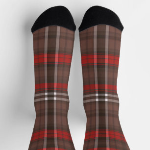 Tartan Kariert Red Traditional Trendy Collection Socken