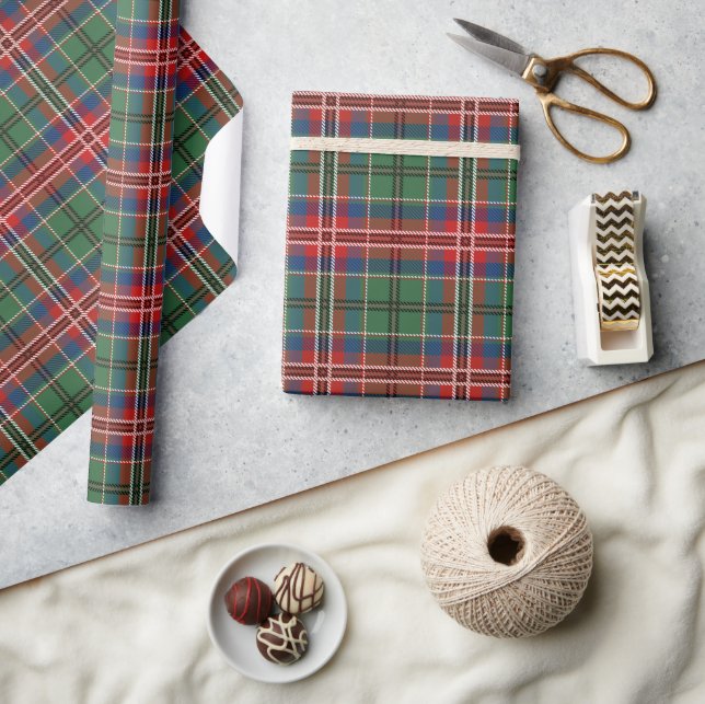 Tartan Kariert Rustic Clan MacCulloch Holidays Geschenkpapier (Handwerk)