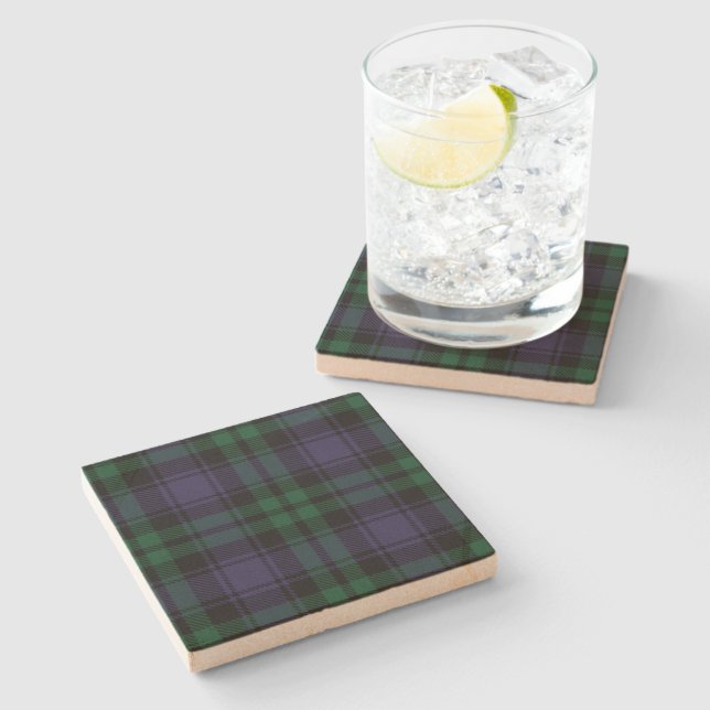 Tartan, Kariert Steinuntersetzer (Seitenansicht)