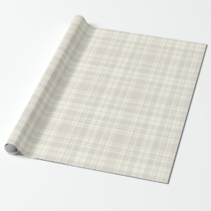Tartan-karierte Creme u. Beige-Nr. 66 Geschenkpapier