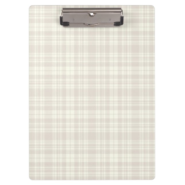 Tartan-karierte Creme u. Beige-Nr. 66 Klemmbrett (Vorderseite)