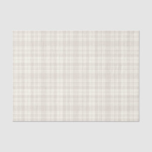 Tartan-karierte Creme u. Beige-Nr. 66 Seidenpapier