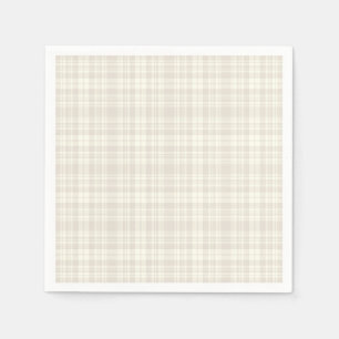 Tartan-karierte Creme u. Beige-Nr. 66 Serviette