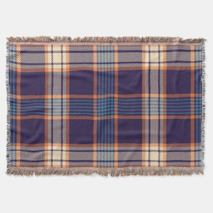 Tartan karierte, farbenfrohe Marinestextur. Decke