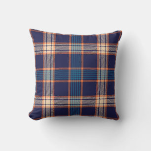 Tartan karierte, farbenfrohe Marinestextur. Kissen