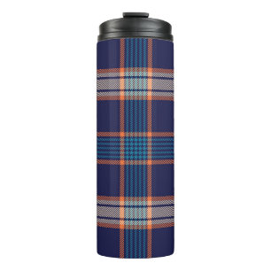 Tartan karierte, farbenfrohe Marinestextur. Thermosbecher