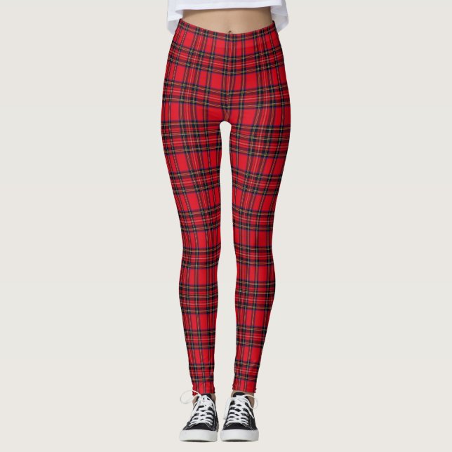 Tartan-karierte Leggings (Vorderseite)