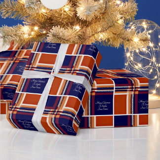 Tartan karierte persönliche Nachricht Weihnachten Geschenkpapier