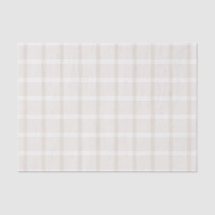 Tartan-kariertes Beige u. Weiß-Nr. 49 Seidenpapier