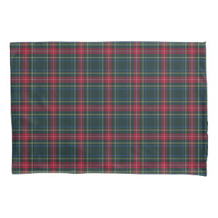 Tartan-kariertes Grünes und Rot Kissenbezug