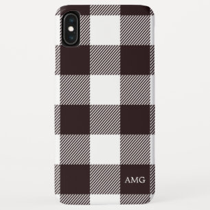 Tartan Kariertes Monogramm Schachbrett Schwarz/Wei Case-Mate iPhone Hülle