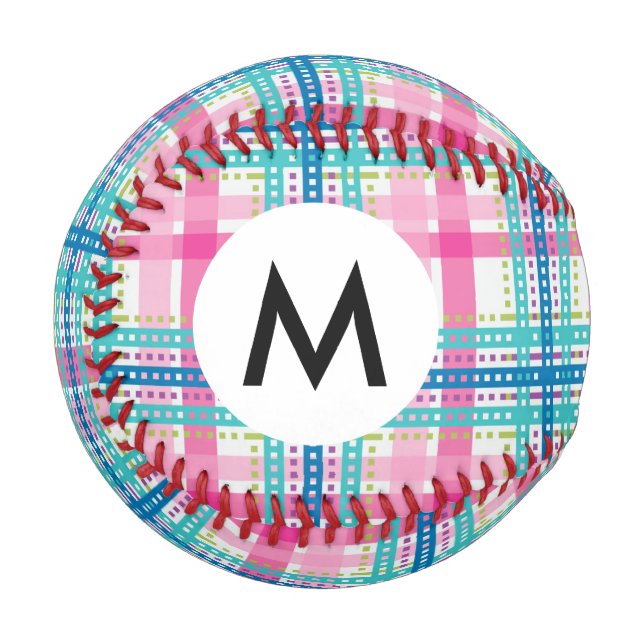 Tartan, kariertes Muster Baseball (Vorderseite Links)