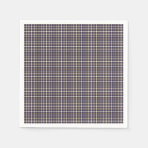 Tartan Kariertes Muster Braun, Blau & Beige Nr. 69 Serviette