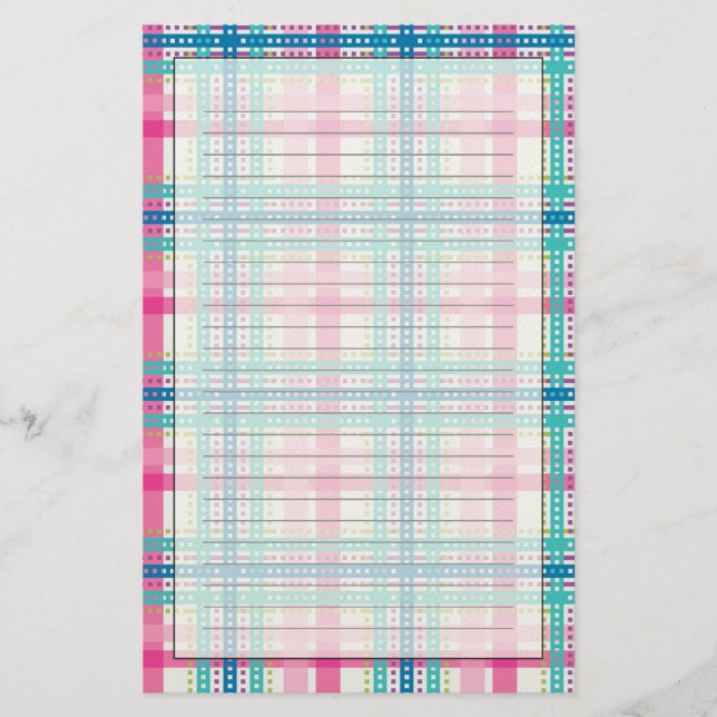 Tartan, kariertes Muster Briefpapier (Vorderseite)