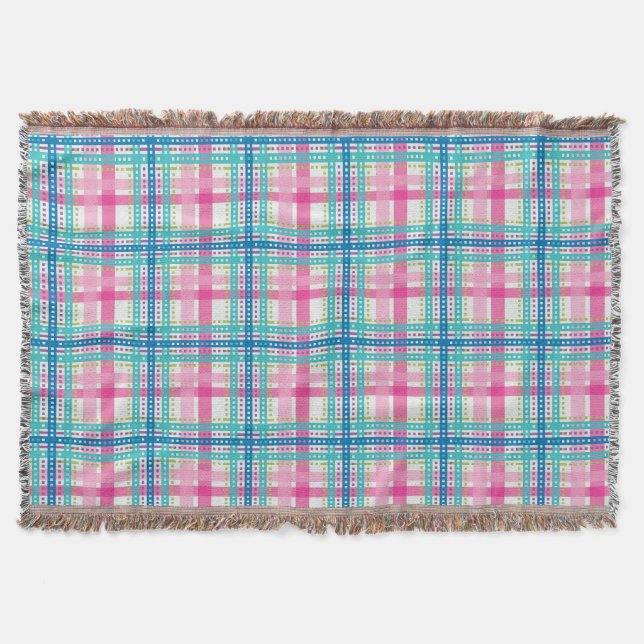 Tartan, kariertes Muster Decke (Vorderseite)