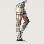 Tartan Kariertes Muster, grau Leggings<br><div class="desc">Elegantes,  grau-weißes Tartan-Muster Leggings.</div>