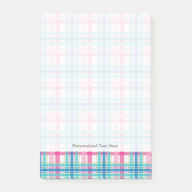 Tartan, kariertes Muster Post-it Klebezettel (Vorderseite)