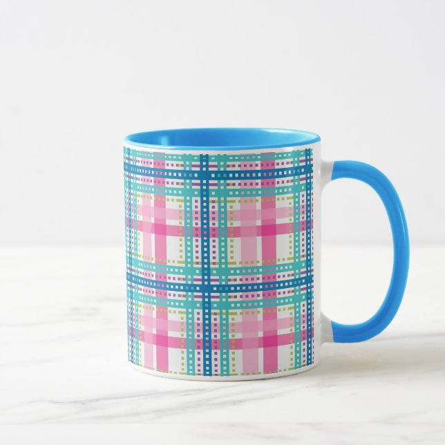 Tartan, kariertes Muster Tasse (Rechts)
