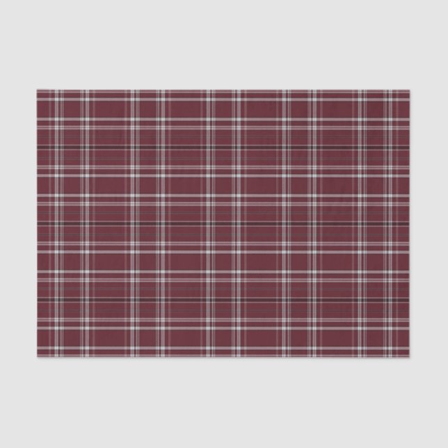 Tartan-kariertes Rot-, Schwarzes u. Weiß-Nr. 51 Seidenpapier (Vorderseite)