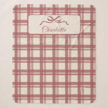 Tartan Karo Creme Rot Schleife Weihnachten