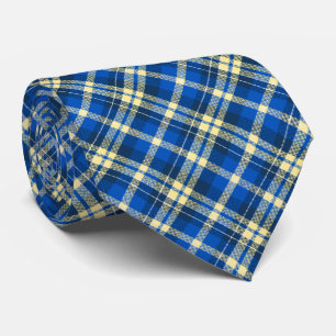 Tartan Karo Kariert Royal Blue Zweiseitig Krawatte