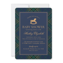 Tartan-Karo-Klassiker Schaukelpferd Baby Shower