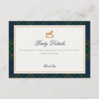 Tartan-Karo-Wippe Pferd Details Einsteckkarte