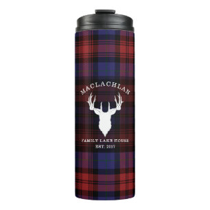 Tartan Karomuster Clan MacLachlan Familienhaus am  Thermosbecher