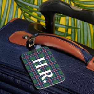 Tartan-Karree-Muster personalisiert Gepäckanhänger