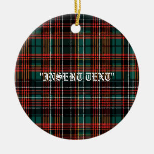 Tartan Keramik Ornament