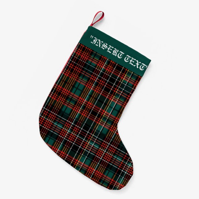Tartan Kleiner Weihnachtsstrumpf (Vorderansicht (hängend))