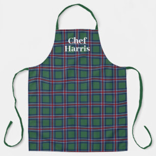 Tartan-Küchenschürze für Männer und Frauen Schürze