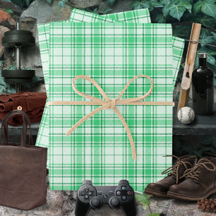 Tartan - Lebhafte Pastelle grün bis dunkelgrün Geschenkpapier Set